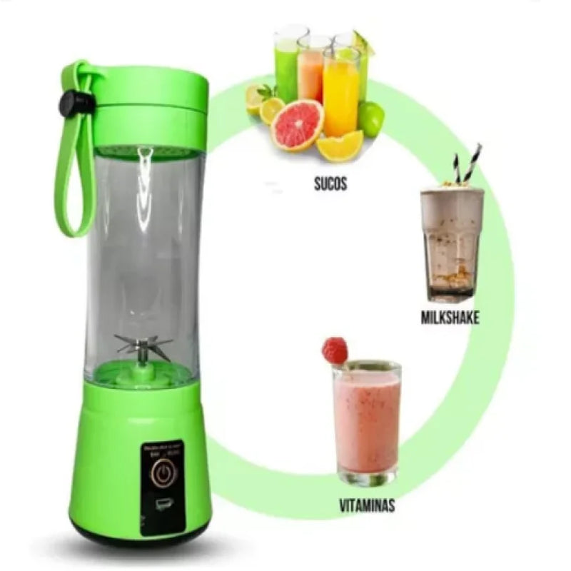 Mini Liquidificador Portátil Shake Cup Suco + Cabo Usb