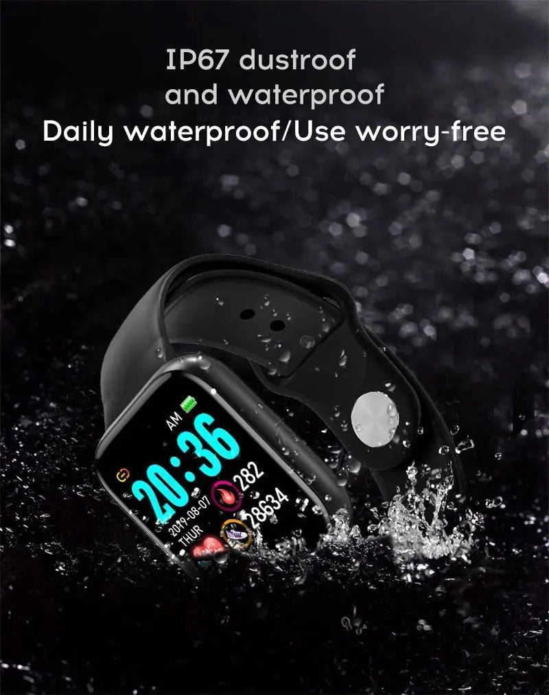 D20 Pro Y68 Smartwatch Relógio Inteligente Resistente Á Água Com Marcação De Batimentos Bluetooth -Envio Imediato