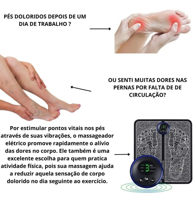 Kit Tapete Massageador + Mini Massageadora Elétrico Cervical... Faça ja sua escolha