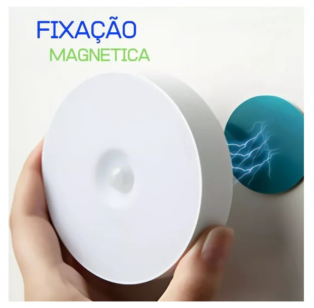 Lâmpada Inteligente Sem Fio com Sensor de Indução, Recarregável via USB