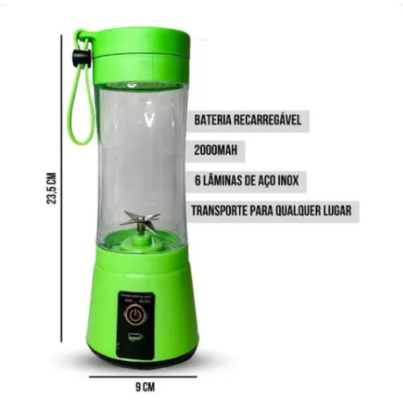 Mini Liquidificador Portátil Shake Cup Suco + Cabo Usb