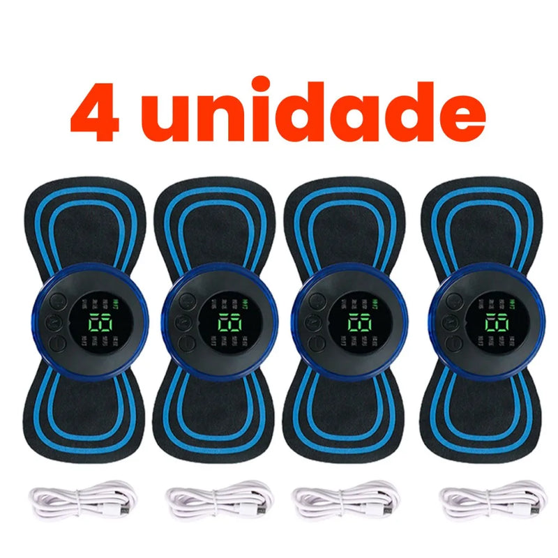 KIT Mini Massageador EMS Estimulador Elétrico De Pescoço Portátil Para Alívio Da Dor Muscular Cervical Frete grátis