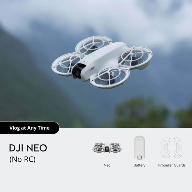 Drone DJI NEO Original Compatível com DJI RC-N3, RC-N2, RC2, Óculos 3 RC Motion 3 Mini FPV, Novo de Estoque.