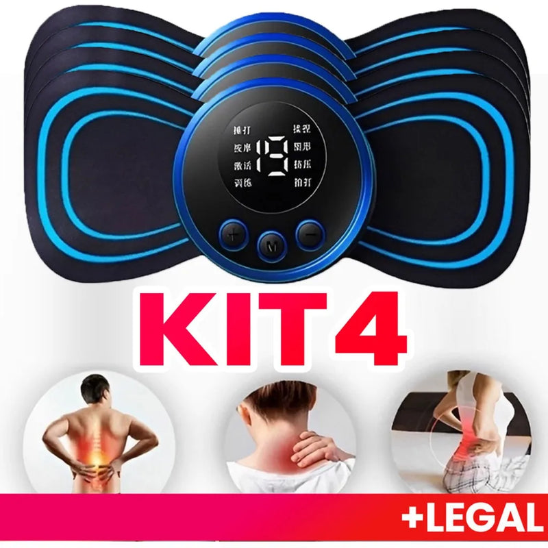 KIT Mini Massageador EMS Estimulador Elétrico De Pescoço Portátil Para Alívio Da Dor Muscular Cervical Frete grátis