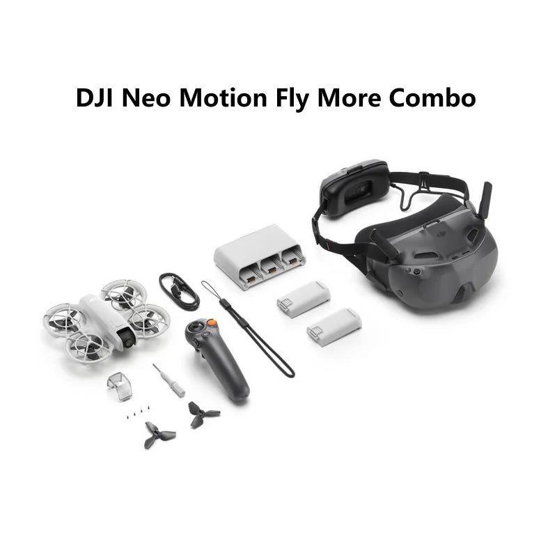 Drone DJI NEO Original Compatível com DJI RC-N3, RC-N2, RC2, Óculos 3 RC Motion 3 Mini FPV, Novo de Estoque.