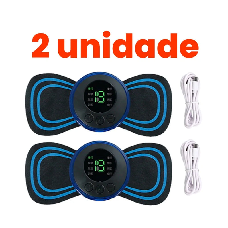 KIT Mini Massageador EMS Estimulador Elétrico De Pescoço Portátil Para Alívio Da Dor Muscular Cervical Frete grátis