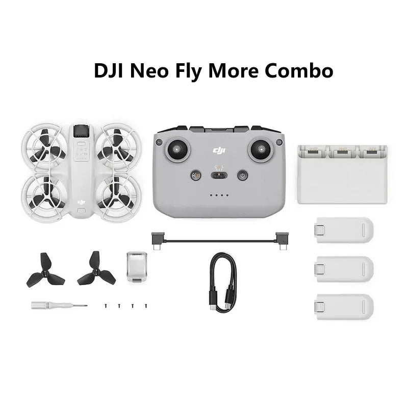 Drone DJI NEO Original Compatível com DJI RC-N3, RC-N2, RC2, Óculos 3 RC Motion 3 Mini FPV, Novo de Estoque.